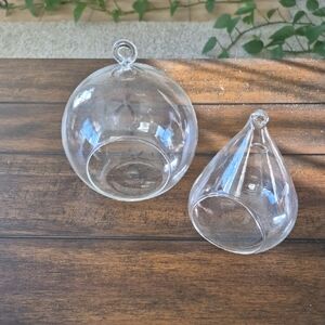 Clear Glass Hanging Terrariums